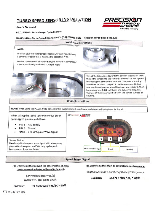 Precision Turbo and Engine - Turbo Speed Sensor Installation