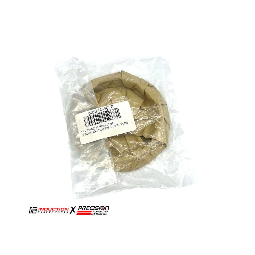 Turbo et moteur de précision – Boîtier de turbine SS V Band T4, bride de décharge en V vers tube de 8,9 cm.