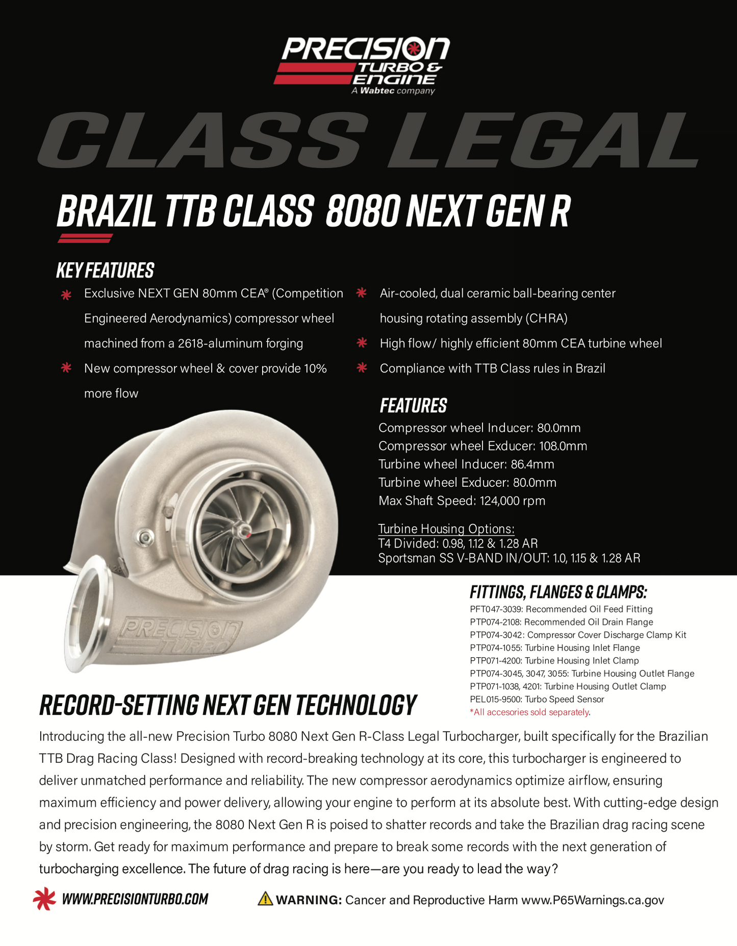 Turbo et moteur de précision - Sportsman Next Gen R 7385 CEA - Turbocompresseur de course XFWD