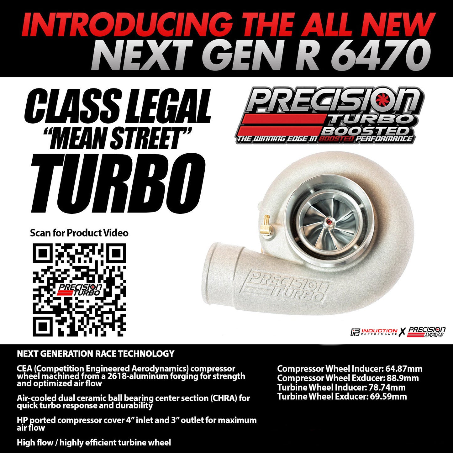 Precision Turbo and Engine - Next Gen R 6470 CEA - Mean Street Race Turbocharger