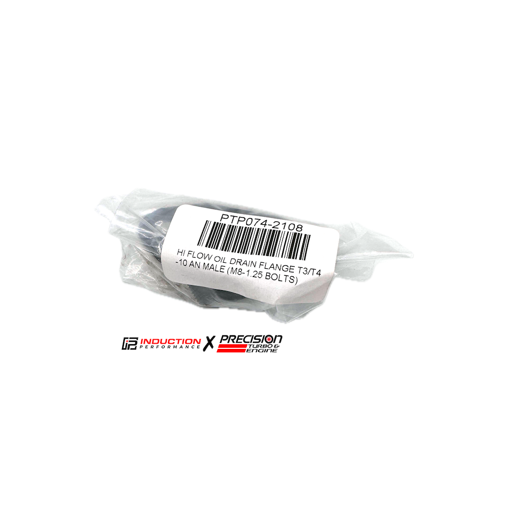 Precision Turbo and Engine - High Flow Oil Drain Flange for T3 / T4 Turbochargers