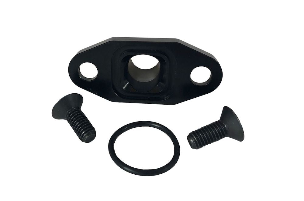 Precision Turbo and Engine - High Flow Oil Drain Flange & Oil Feed Fitting for T3 / T4 Turbochargers