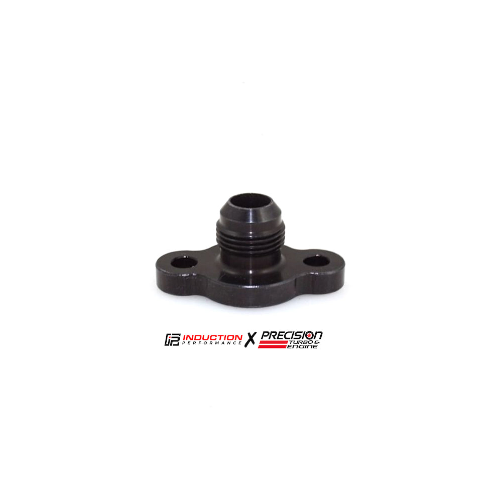 Precision Turbo and Engine - 10AN or 12AN Oil Drain Flange with Screen for Large Frame Turbochargers